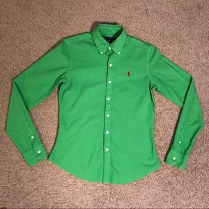Boy’s polo Ralph Lauren button down green small